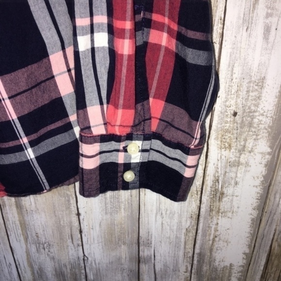 Tommy Hilfiger Pink & Red Plaid Button Down - Picture 2 of 6